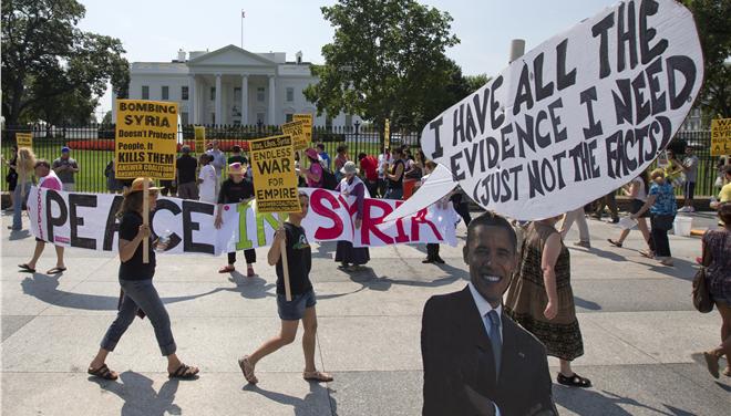 Διαδηλώσεις σε Ουάσινγκτον και Λονδίνο κατά της επίθεσης στη Συρία