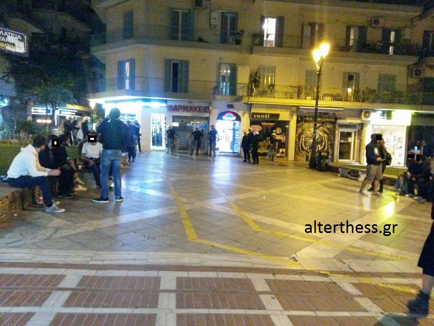 Θεσσαλονίκη: Μαζικός έλεγχος της αστυνομίας στον πεζόδρομο της Δ. Γούναρη το βράδυ της Τρίτης